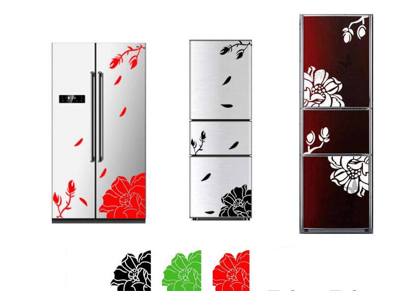 1 مجموعة ماغنوليا زهرة الجدار ملصق 3D فراشة الثلاجة ملصقات غرفة المعيشة ملصقا ذاتية اللصق ورق الجدران غرفة نوم الديكور