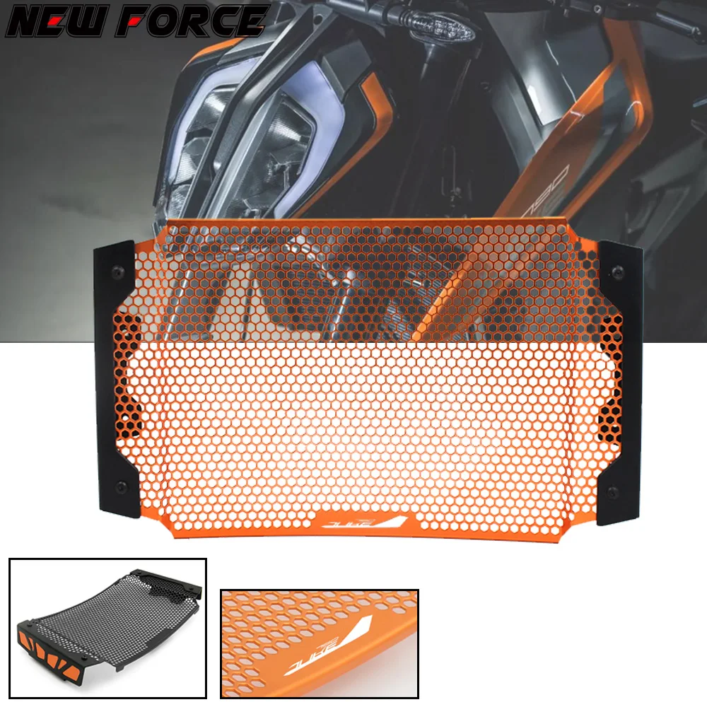 

For KTM DUKE790 DUKE 790 2018 Motorcycle Accessories Radiator Grille Cover Guard Stainless Steel Protection Black orange