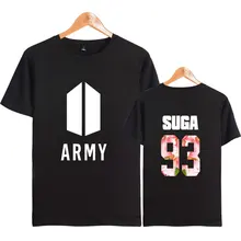 Popular Boy Band BTS ARMY All Members Name Fans Club Kpop Summer Autumn Cotton Women/Men Short Sleeve T-shirt Plus Size 4XL