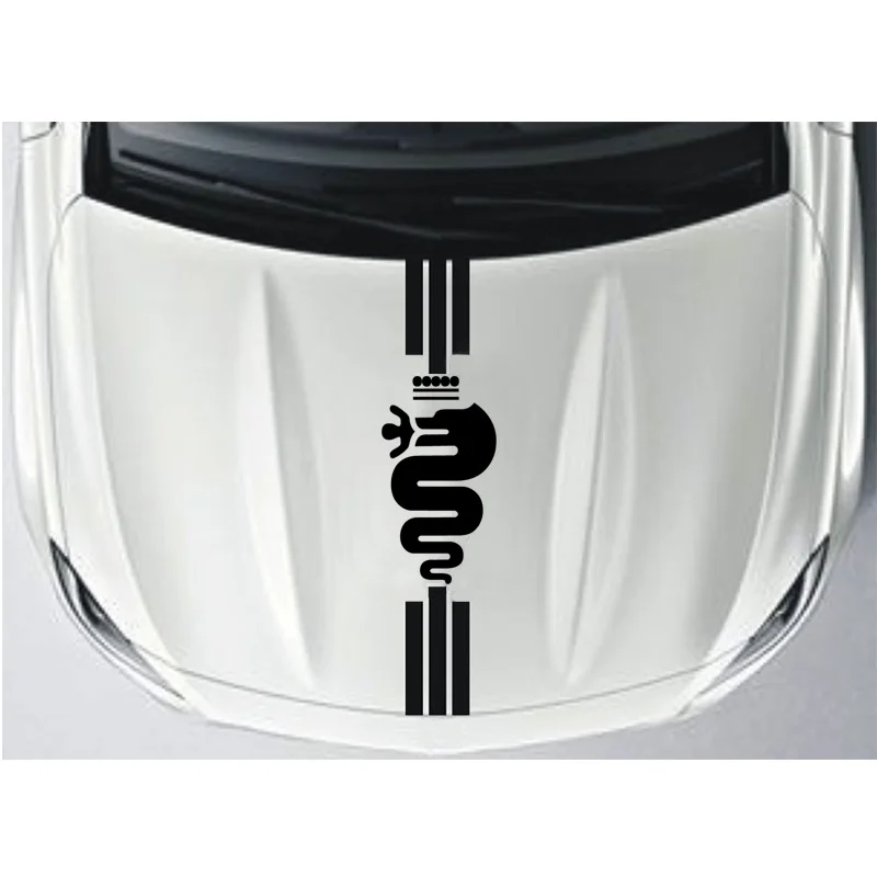 Для YONGXUN для Alfa Romeo капот racing stripes рисунки стикеры наклейки MiTo 147 156 159 166 Giulietta паук GT