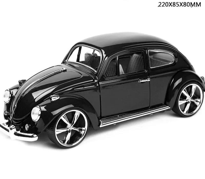 MZ 1:18 Alloy Retro Classic Beetle Car Model Mini Car Toys Table Decor Model 2010A - Цвет: blue no box