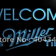 LE206-это Miller Time Добро пожаловать бар светодиодный неоновый Световой значок