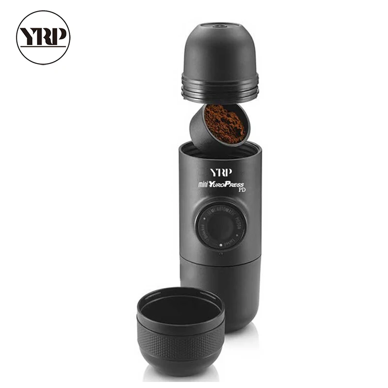 Портативная Кофеварка YRP ручное давление кофейная мембрана и машина для порошка мин ручной Эспрессо кофеварка для дома на открытом воздухе путешествия - Цвет: powder