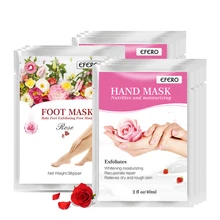 Efero маска для ног пилинг маска отшелушивающая для скраб для стоп педикюра носки и отбеливающая маска для рук Спа Перчатки крем для рук 12 шт = 6 упаковок
