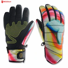 Зимние теплые лыжные перчатки BOODUN для мужчин и женщин, водонепроницаемые перчатки для сноуборда, снегохода, езды на мотоцикле, уличные лыжные перчатки