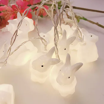 

10/20 Led Room Decoration Small Lantern String Battery Cute Animal Rabbit Shape Lantern String Lamp Children's Room Decorations