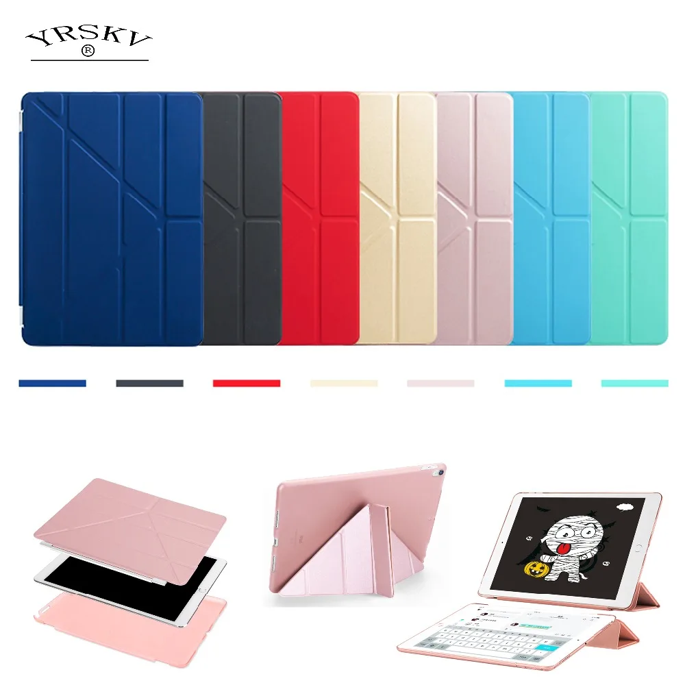 

Case for iPad 9.7 inch 2017/2018 6th YRSKV Deformation PU Smart Cover Magnet awakening sleeping model A1822 A1823 A1893 A1954