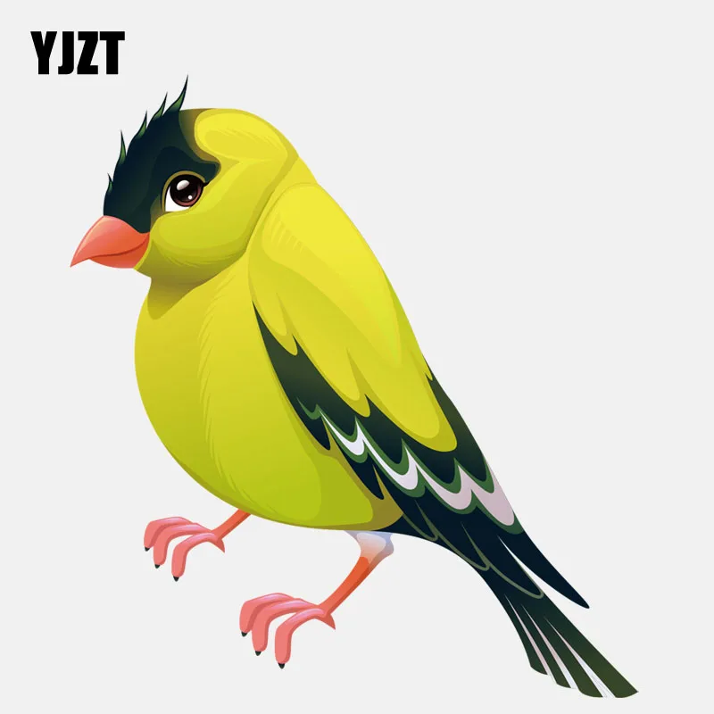 YJZ 12.9CM*14.1CM Cartoon Cute Yellow Ostrich PVC High Quality Car Sticker 11-01487 | Автомобили и мотоциклы