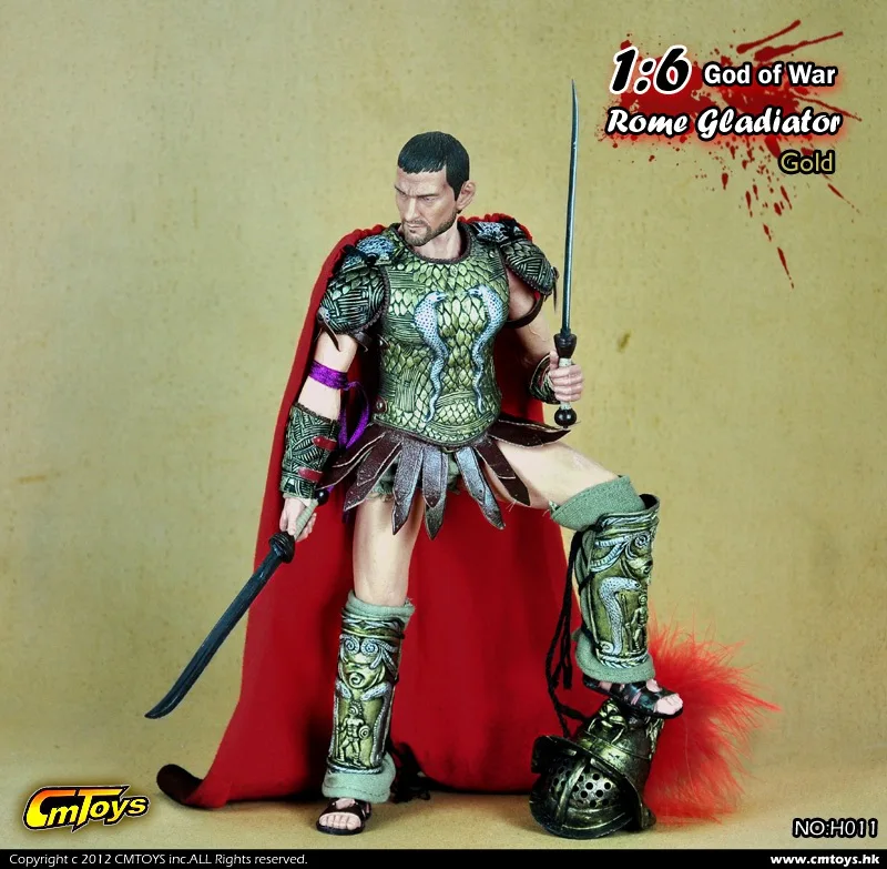 

[ESTARTEK] CmToys H011 1/6 Rome Gladiators Spartacus God of War Warlord Edition Gold Armor Suit Set for 12" Action Figure DIY