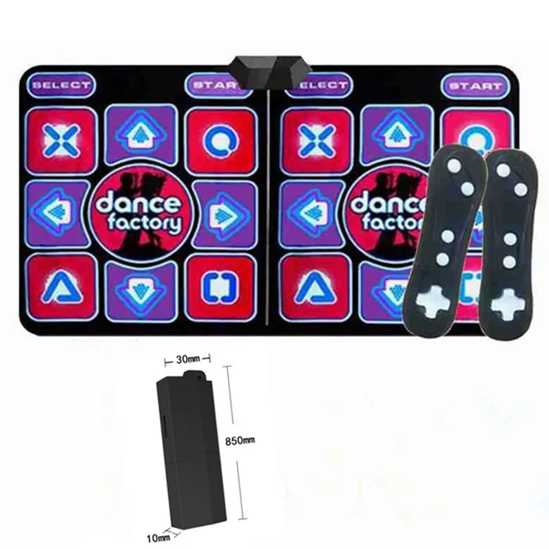 Tapete de dança host sem fio 2 sentido individual controlador de jogo computador tv dupla utilização gamepad máquina de dança yoga tapete jogos cantando