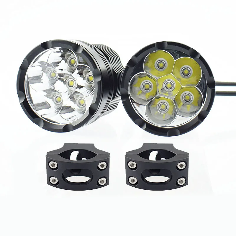

Huiermeimi 2Pcs Motorcycle Headlight 12V 60W LED Chip Moto Driving Super Bright Fog Lamp Spot Headlamp Offroad Bicycle Spotlight