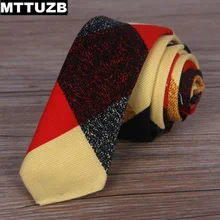 Men MTTUZB printed party banquet ties men’s narrow slim neckties the groom wedding neckwear man accessories 5cm male cravat
