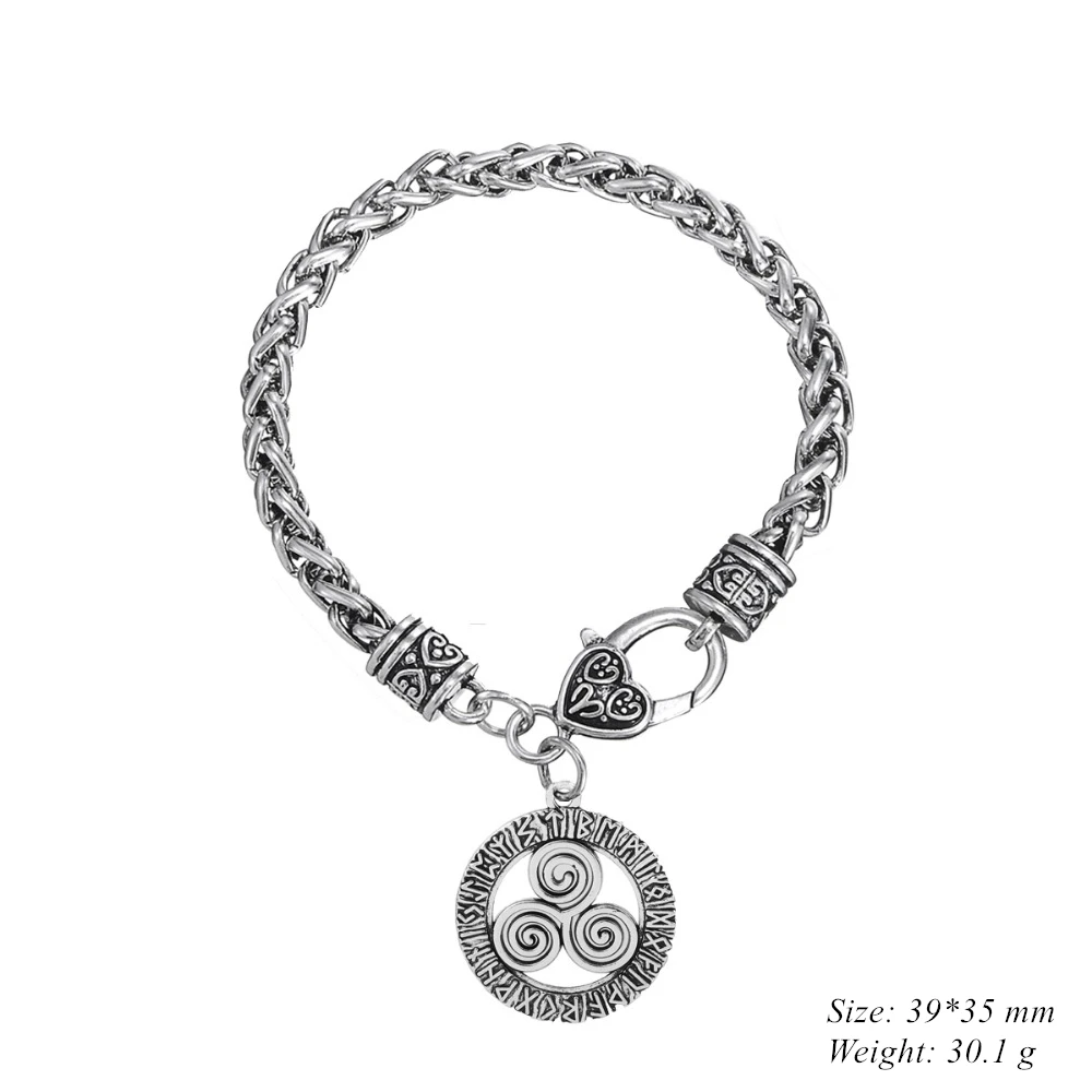 Dawapara Triskele Triskelion Руна викингов браслеты спиральные подвески ювелирные изделия