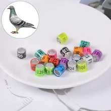 20 шт./партия, кольца на лапку голубя, идентификация полос голубя, Алюминиевые кольца для обучения голубей, товары для голубей, пластик с кольцами Al GB