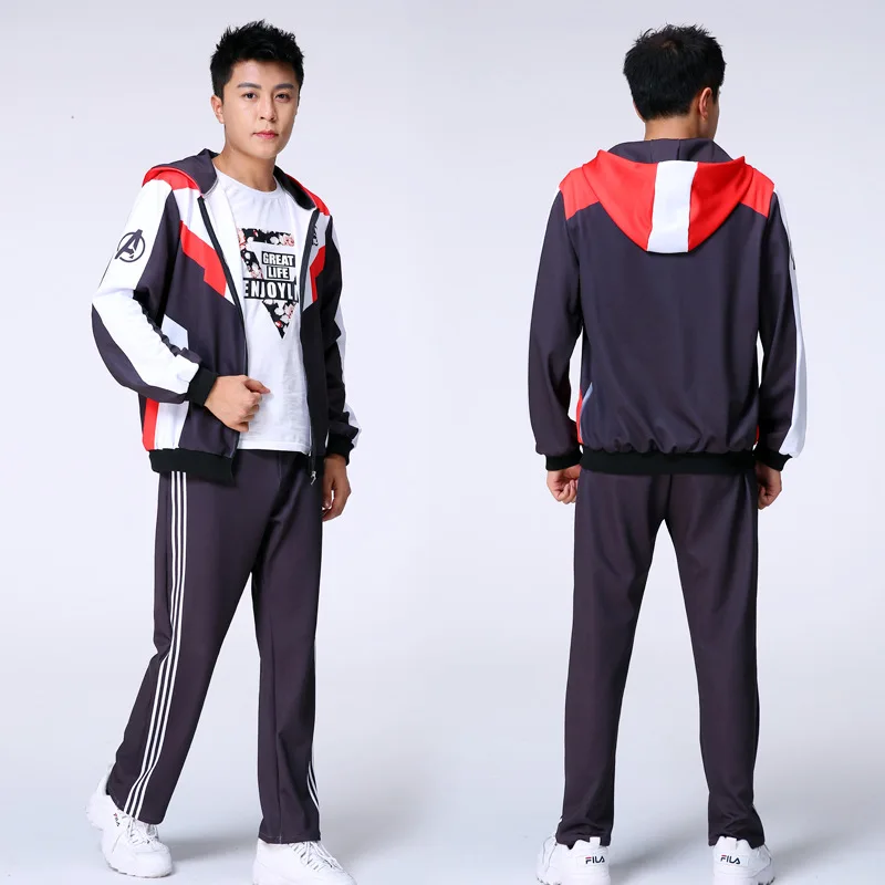 Avengers Endgame Quantum Realm Sweatshirt Jacket Advanced Tech Hoodie Cosplay Costumes Captain America Iron Man sportswear