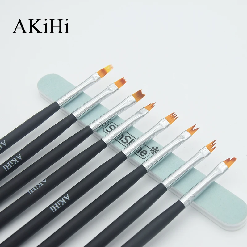 AKiHi Moon фигурные кисти с крышкой УФ гель французская ручка градиентный лак для