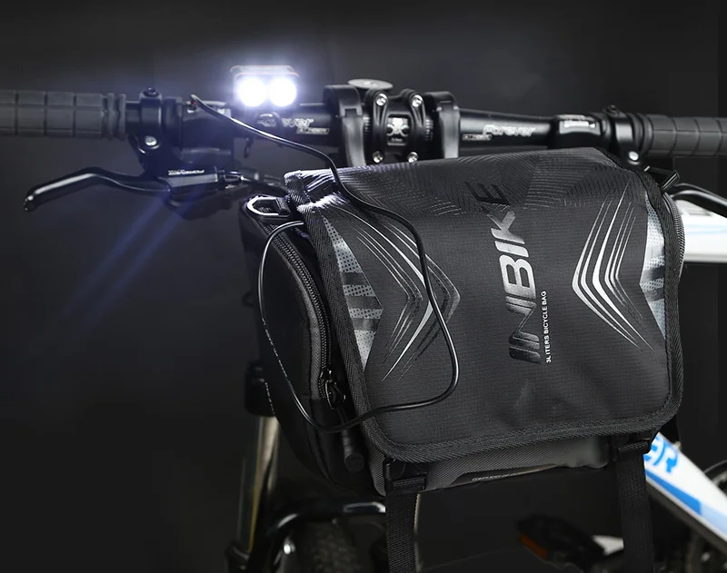 Discount INBIKE Waterproof Large Capacity Bicycle Front Bag Bike Handlebar Basket MTB Pannier Frame Tube Cycling Bag 12