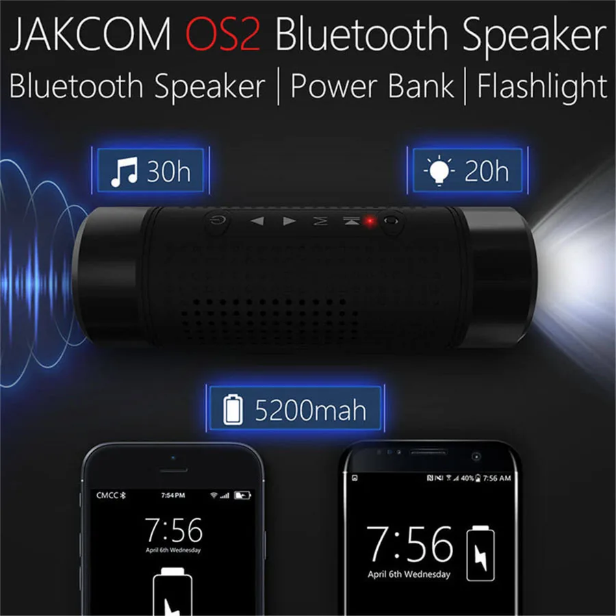 Jakcom OS2 открытый Bluetooth динамик водонепроницаемый беспроводной громкий динамик 5200 мАч Внешний аккумулятор умный светодиодный фонарик fm-радио Саундбар