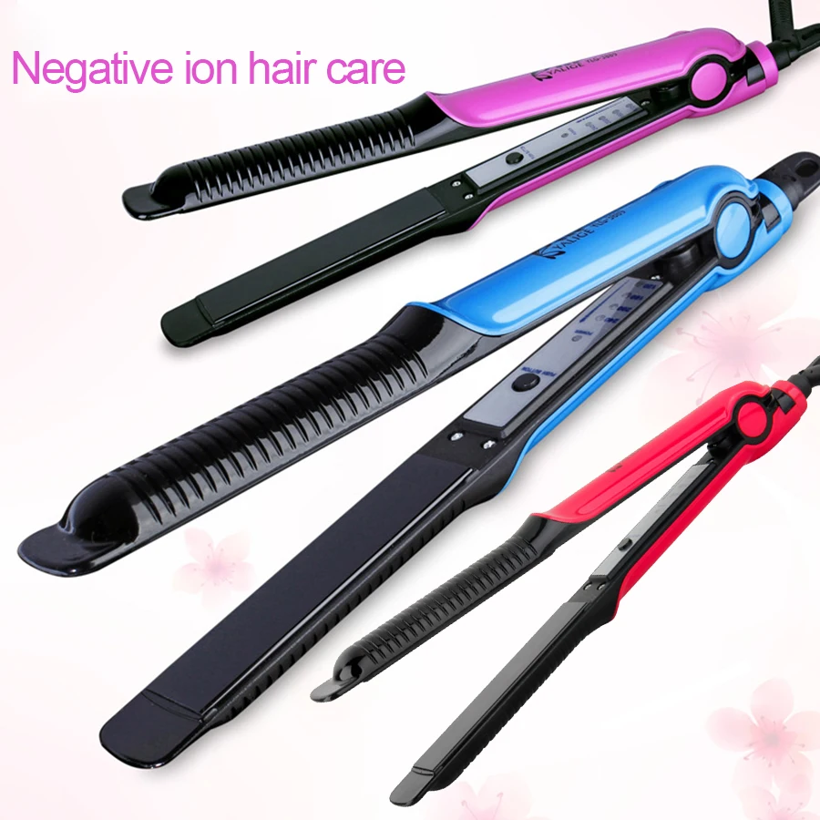 Meslek Elektrikli Saç Düzleştirici Kıvırcık saç/düz saç Düzleştirici Oluklu Demir Saç Crimper saç Şekillendirici Araçları