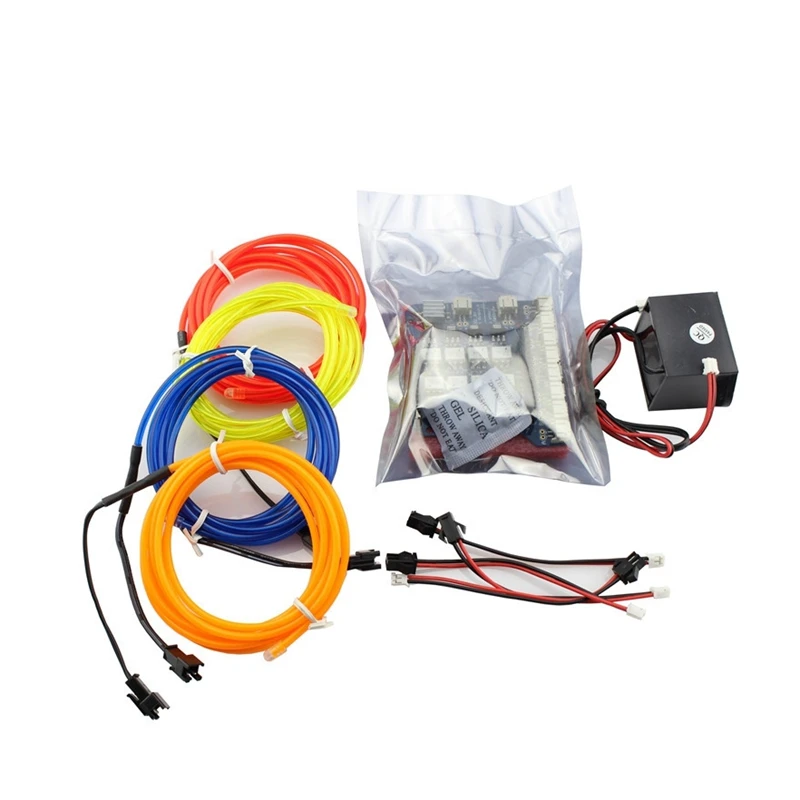 Elecrow 8-Channel EL Shield Kit for Arduino 5V Inverter EL Wires 2M Adaptor Electronic Luminescence Colorful LED DIY Project