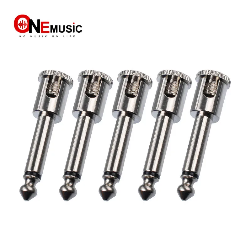 12Pcs DIY Strait Audio Solderless 6.35 Mono Plug Solder Free Plug guitar connector Chrome photo