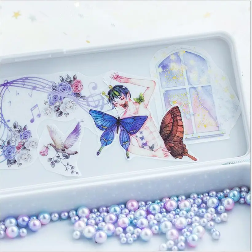 

5 cm Wide Watercolor Butterfly fairy tale Washi Tape DIY Scrapbooking Masking Tape School Office Supply Escolar Papelaria