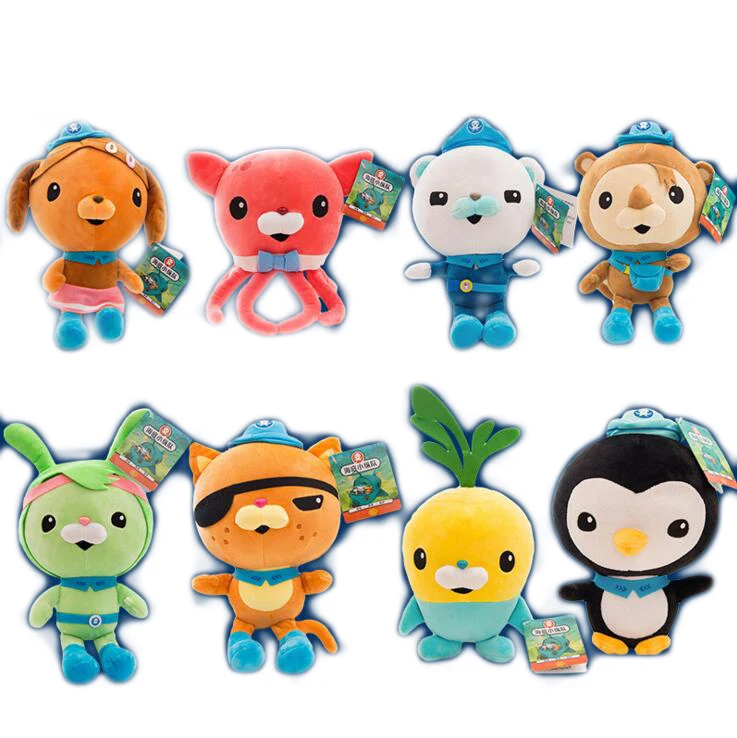 

8style Octonauts Plush Toys Captain Barnacles Kwazii Peso Shellington Dashi Stuffed Dolls Action Figure Soft Kids Toy Gifts