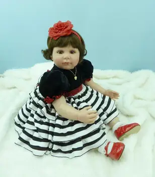 

The newest vinyl silicone reborn baby dolls accompany sleeping lifelike princess toddler doll kid cute christmas new year gifts