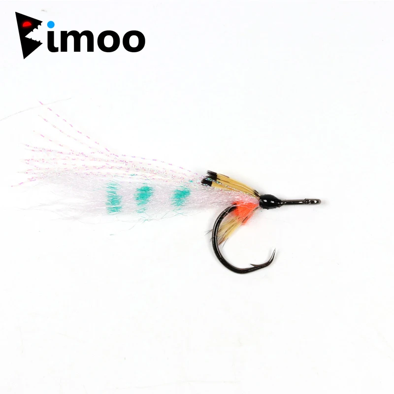 

Bimoo 4pcs 2/0 Saltwater Fishing Flies Orange Butt Tarpon Streamer Bait Fly Fishing Lure Hooks
