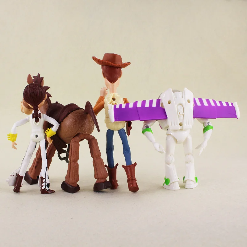 4 шт./лот История игрушек косплей кукла Buzz Lightyear Woody Jessie Bullseye из ПВХ модель игрушки