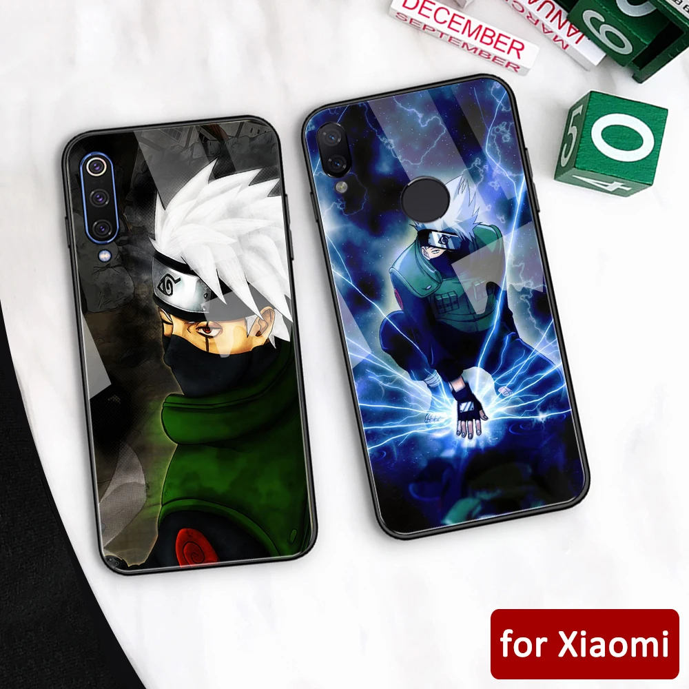 Чехол для Redmi Note 6 стеклянная задняя крышка чехол Naruto Kakashi Xiaomi mi 5 5s 6x 7 Max 3 Mi play k20 pro |