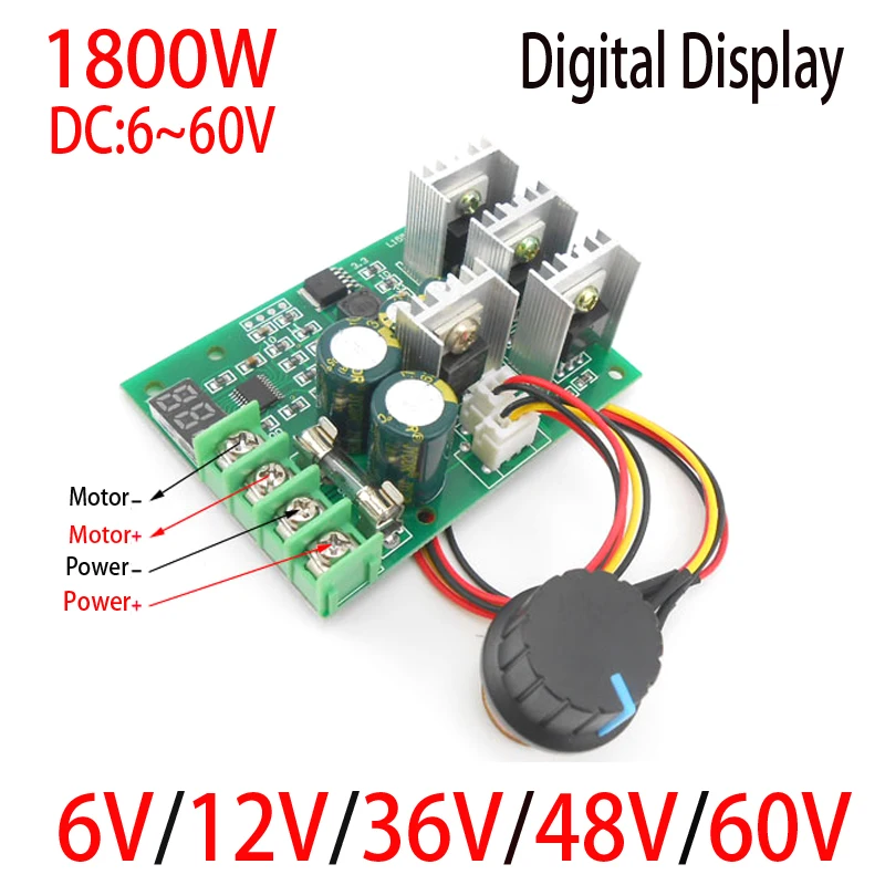 digital display 1800w high power 30a dc motor controller digital display 1800w high power 30a dc motor controller