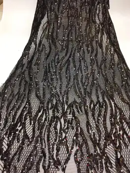 

Sequined Net Lace African Sequins Lace Fabric For Indian Women Party Evening Dress Material French Guipure Mesh Laces F6