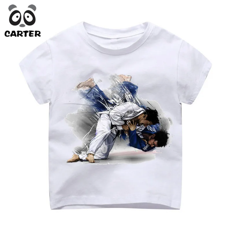 

Boys/Girls Fashion Evolution of A Judo Printed Funny T-shirts Kids Summer Short Sleeve Tops Tees Children Casual Clothes,HKP402