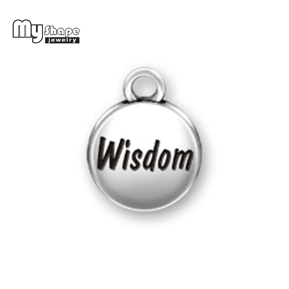 

my shape 30pcs Metal Wisdom Message Accessories Charm Jewelry findings for diy bracelet necklace gifts making wholesale