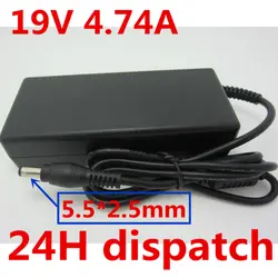 HSW 19 V 4.74A ноутбук зарядное устройство адаптер переменного тока для Asus X73E X73S X73T X73V X75 X750LN X751LJ FHD X75A X75V X77 X77J X77V X7A X7B