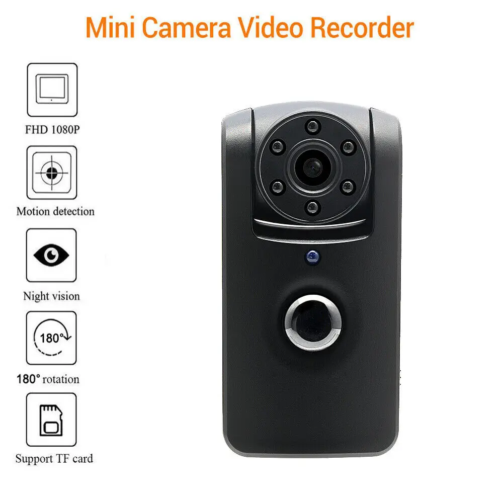 Boblov мини-камера HD 1080 P, вращающаяся микро-камера, записывающая видео, цифровая видеокамера, ИК Ночное Видение, маленькая Карманная камера DVR