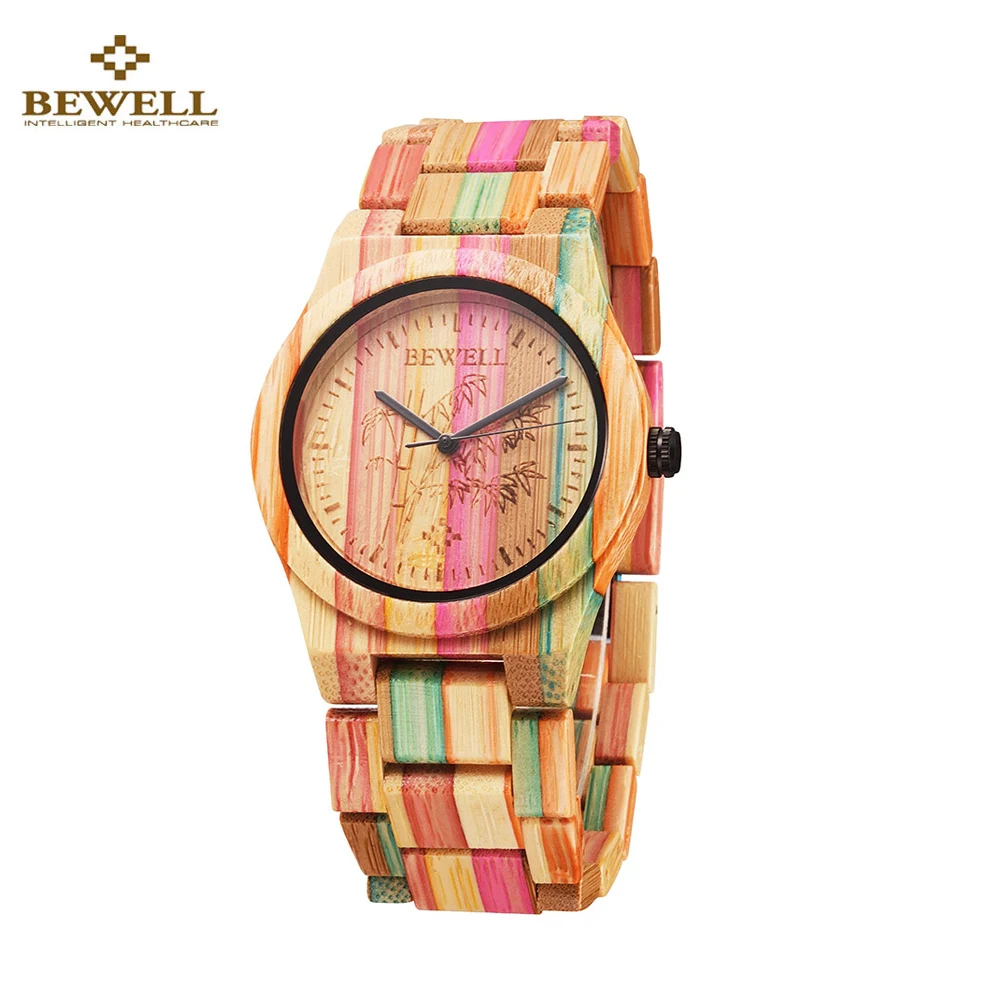 BEWELL деревянные бамбуковые женские кварцевые часы, безупречные классные аналоговые наручные часы унисекс гипоаллергенные экологически
