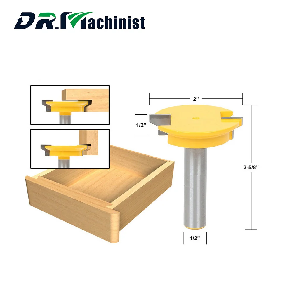 

Drawer Front Joint Router Bit - Reversible - 1/2" Shank Woodworking Chisel Cutter Woodwork Cutter Tool