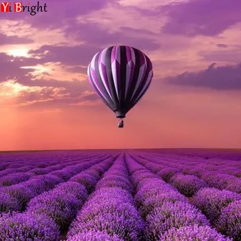 

5D DIY Diamond Embroidery Landscape Crafts Diamond Painting Lavender & Hot Air Balloon Mosaic Gifts Full Square Diamond Home XY1