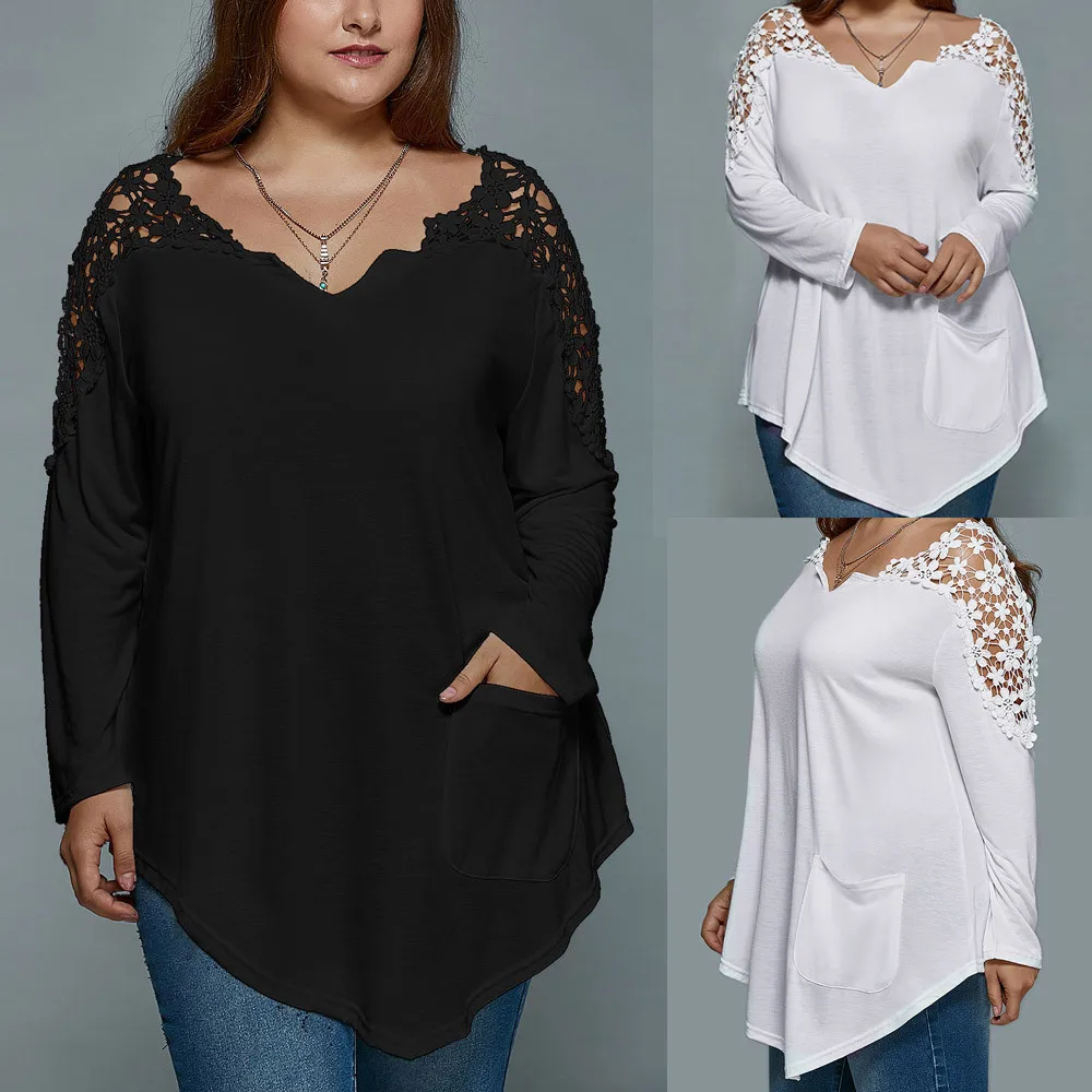 Buy Plus Size Women Fashion Summer Long Sleeve Black