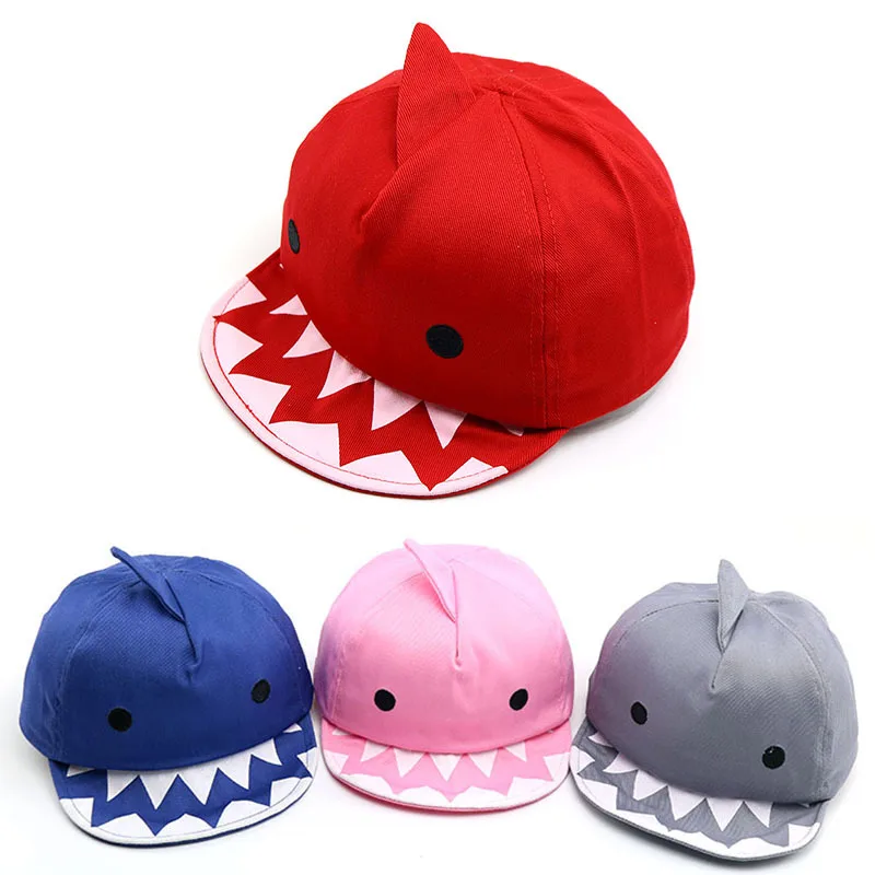 

Sand fish flat along baby hat children cute cartoon hip hop baseball cap spring and summer baby boy girl sun hat kids Snapback