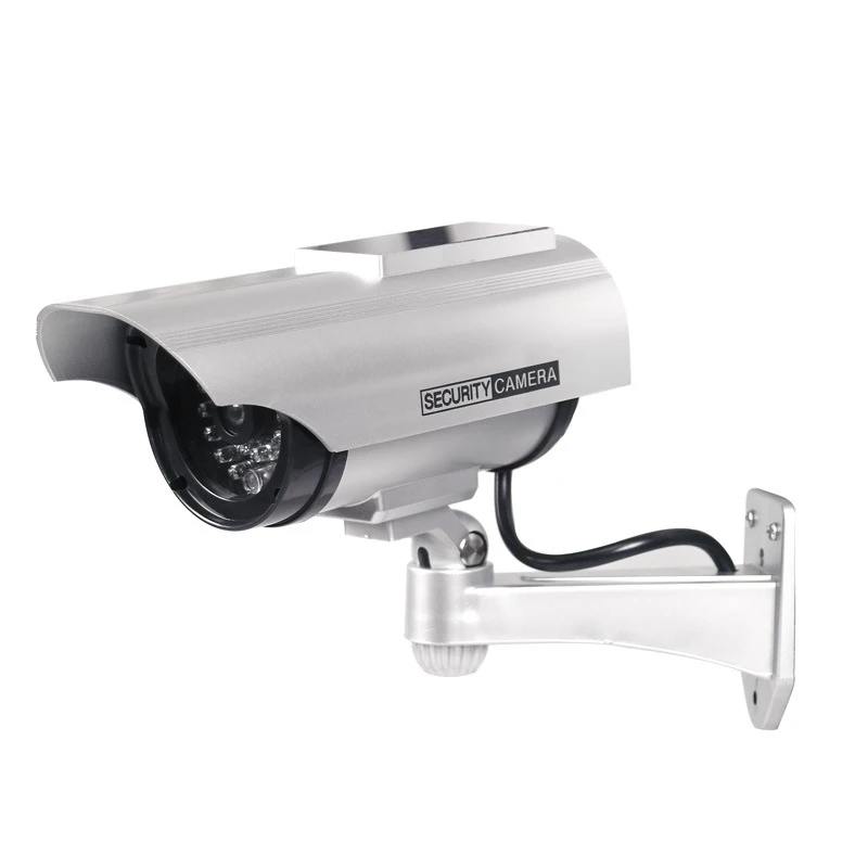 Наружная имитационная камера видеонаблюдения для домашнего наблюдения, мини-камера, мигающий светодиодный светильник, поддельная камера, солнечная энергия