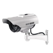 Dummy Camera Solar + Battery Powered Flicker LED Outdoor Fake Surveillance Home Security Camera Bullet Video Camera new safurance solar energy waterproof outdoor indoor fake security camera surveillance dummy camera home security