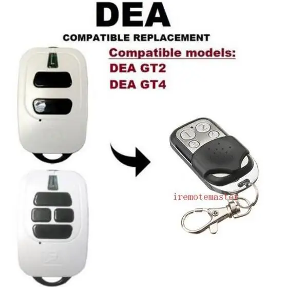 

2pcs DEA MIO GT2, GT4 Rolling Code Compatible Remote Control 433.92MHz free shipping