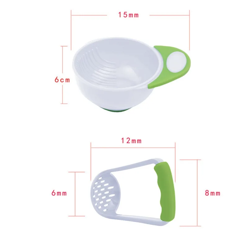 2 шт./компл. миска для кормления детская посуда измельчение еды многофункциональная детская посуда PP безопасные детские столовые приборы