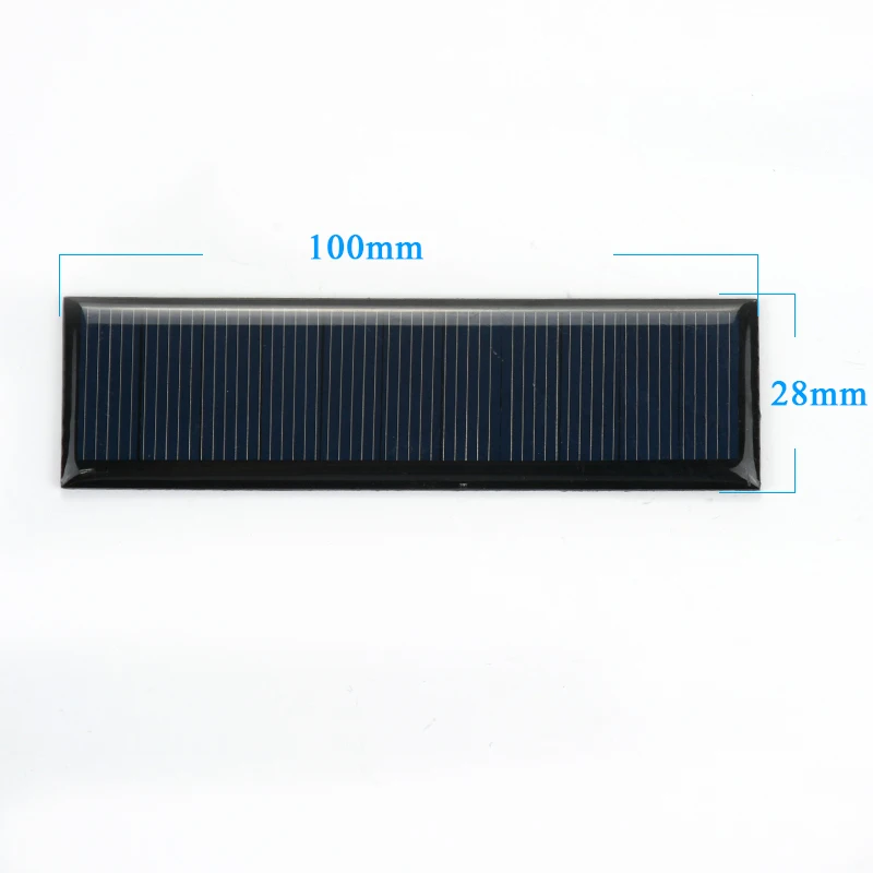 SUNYIMA 10PCS pannello solare policristallino 5.5V 60mA Mini celle solari portatili per caricabatterie solare fai da te modulo di alimentazione solare 100*28mm