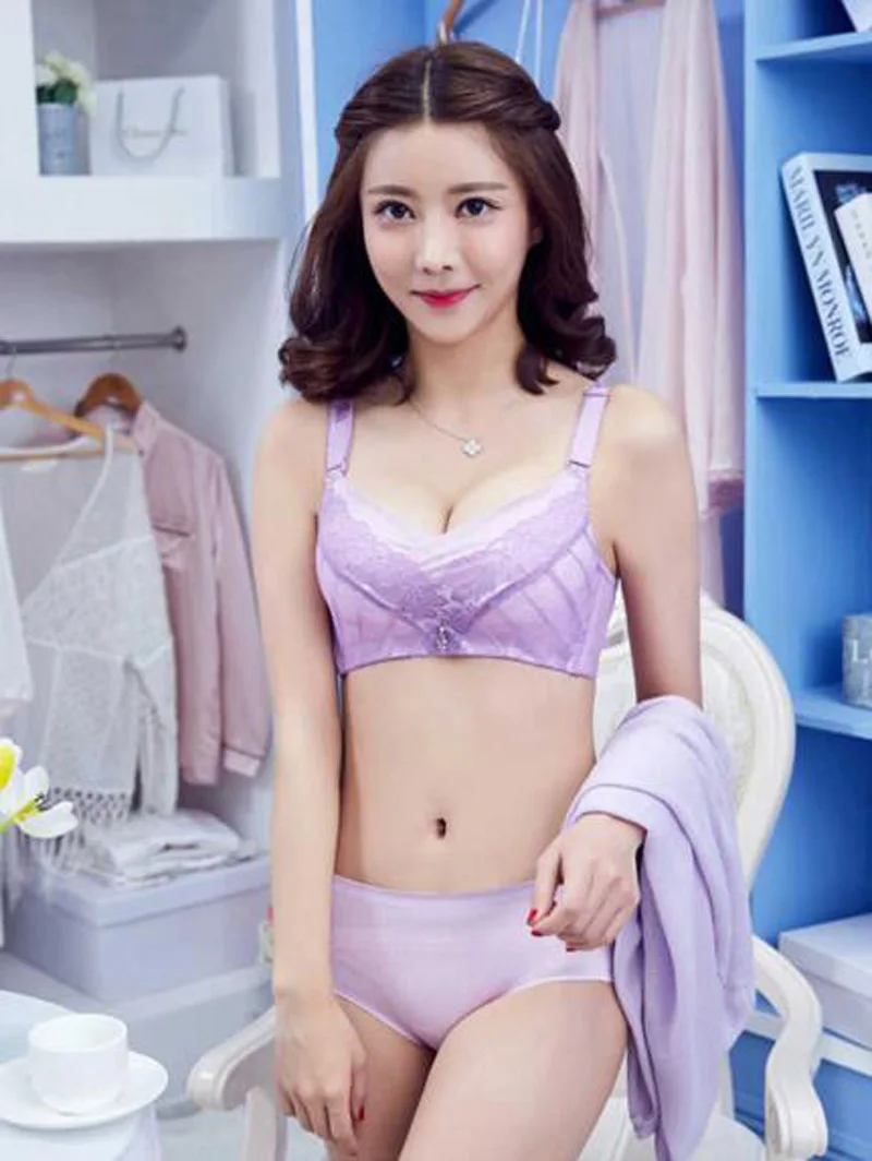 Фиолетовый, зеленый цвет, красивый бюстгальтер для женщин, корректирующий тип, сексуальное нижнее белье для маленькой груди, без косточек, нижнее белье ZO875