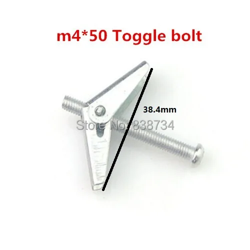 

50pcs m4*50 toggle anchor with zinc plated toggle bolt