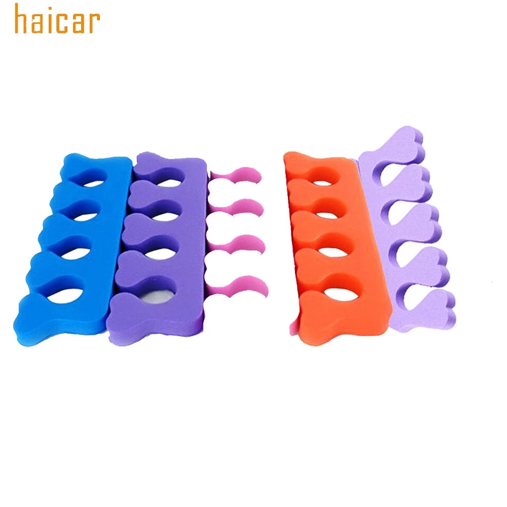 

HAICAR ColorWomen 100 pcs Soft Finger Toe Separator Tool Nail Art Pedicure Manicure 160808 Drop Shipping